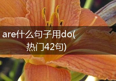 are什么句子用do(热门42句)