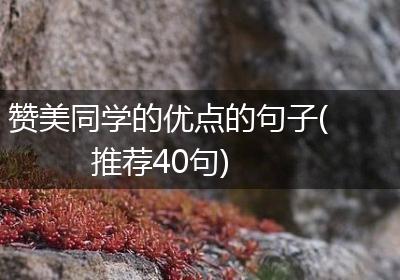 赞美同学的优点的句子(推荐40句)