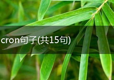 cron句子(共15句)