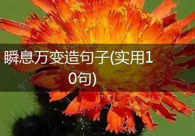 瞬息万变造句子(实用10句)