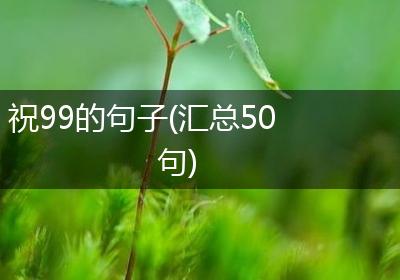祝99的句子(汇总50句)