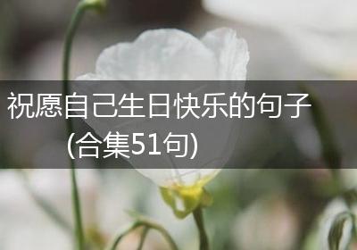 祝愿自己生日快乐的句子(合集51句)