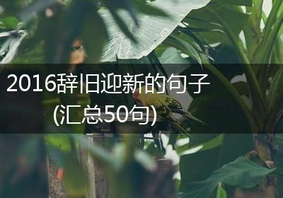 2016辞旧迎新的句子(汇总50句)