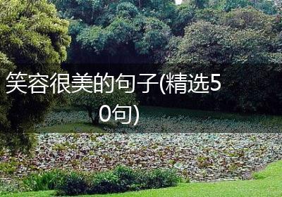 笑容很美的句子(精选50句)