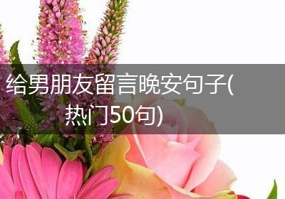 给男朋友留言晚安句子(热门50句)