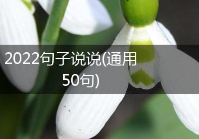 2022句子说说(通用50句)