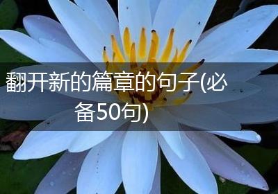 翻开新的篇章的句子(必备50句)