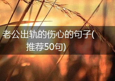 老公出轨的伤心的句子(推荐50句)