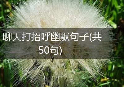 聊天打招呼幽默句子(共50句)