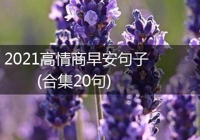2021高情商早安句子(合集20句)