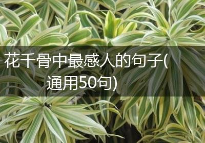 花千骨中最感人的句子(通用50句)