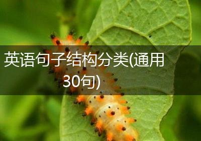 英语句子结构分类(通用30句)
