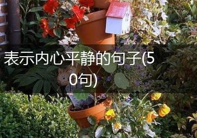 表示内心平静的句子(50句)