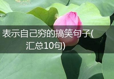 表示自己穷的搞笑句子(汇总10句)