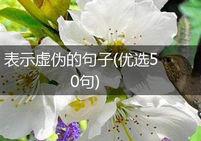 表示虚伪的句子(优选50句)
