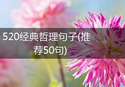 520经典哲理句子(推荐50句)