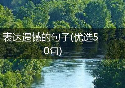 表达遗憾的句子(优选50句)