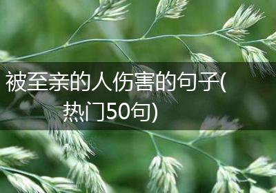 被至亲的人伤害的句子(热门50句)