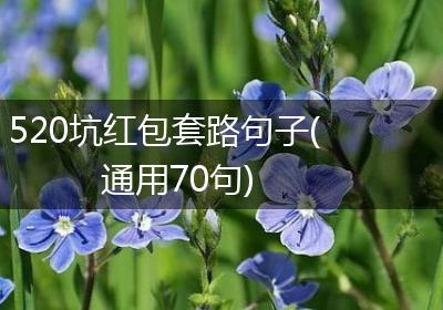 520坑红包套路句子(通用70句)