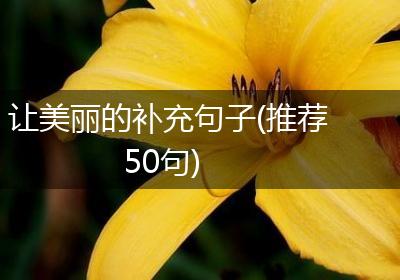 让美丽的补充句子(推荐50句)