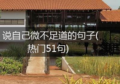 说自己微不足道的句子(热门51句)