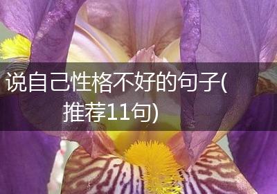 说自己性格不好的句子(推荐11句)
