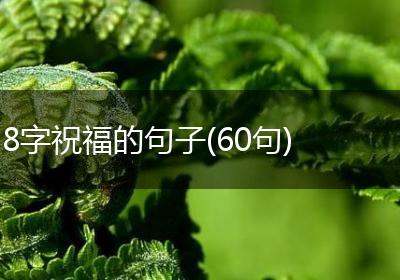 8字祝福的句子(60句)