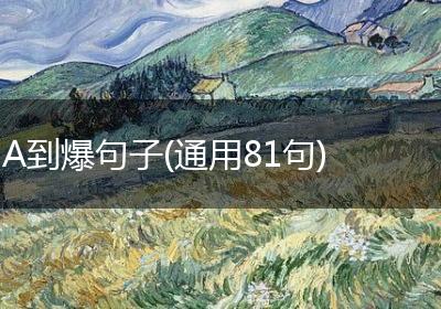 A到爆句子(通用81句)
