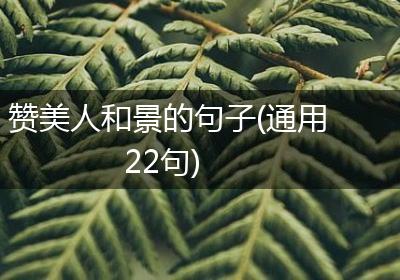 赞美人和景的句子(通用22句)
