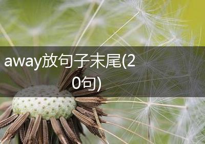 away放句子末尾(20句)