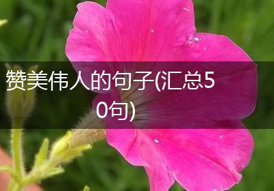赞美伟人的句子(汇总50句)