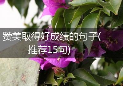 赞美取得好成绩的句子(推荐15句)