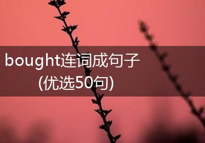 bought连词成句子(优选50句)