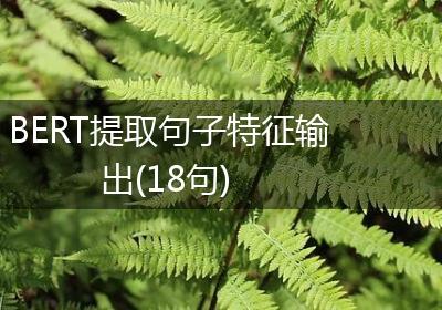 BERT提取句子特征输出(18句)