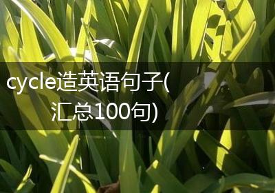cycle造英语句子(汇总100句)