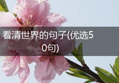 看清世界的句子(优选50句)