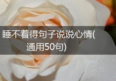 睡不着得句子说说心情(通用50句)