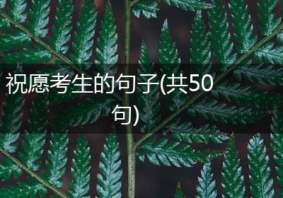 祝愿考生的句子(共50句)