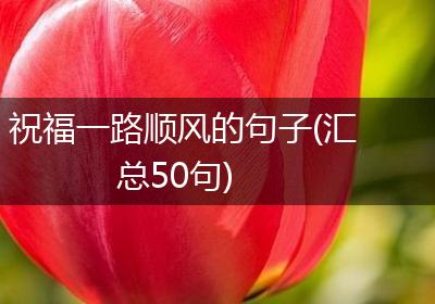祝福一路顺风的句子(汇总50句)