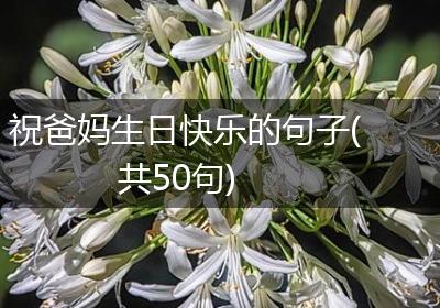 祝爸妈生日快乐的句子(共50句)