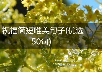 祝福简短唯美句子(优选50句)