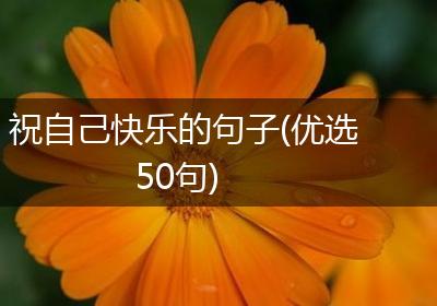 祝自己快乐的句子(优选50句)