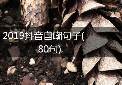 2019抖音自嘲句子(80句)