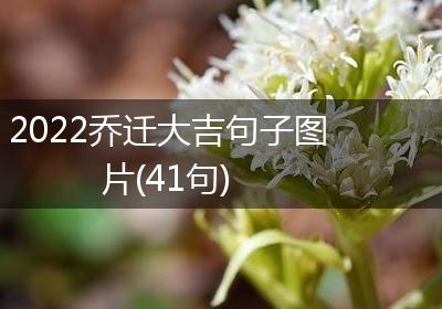 2022乔迁大吉句子图片(41句)