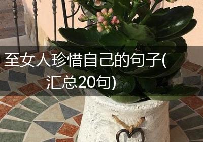 至女人珍惜自己的句子(汇总20句)