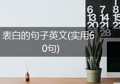 表白的句子英文(实用60句)
