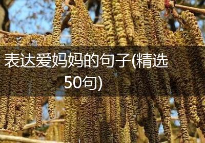 表达爱妈妈的句子(精选50句)