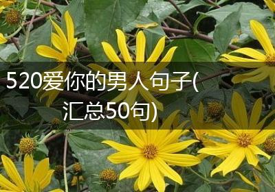 520爱你的男人句子(汇总50句)