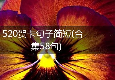 520贺卡句子简短(合集58句)