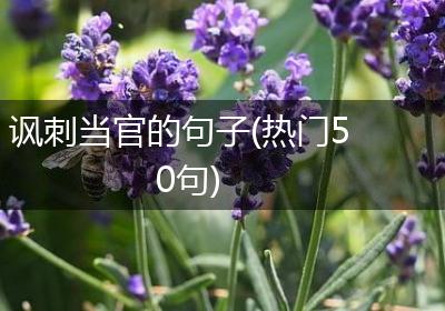 讽刺当官的句子(热门50句)